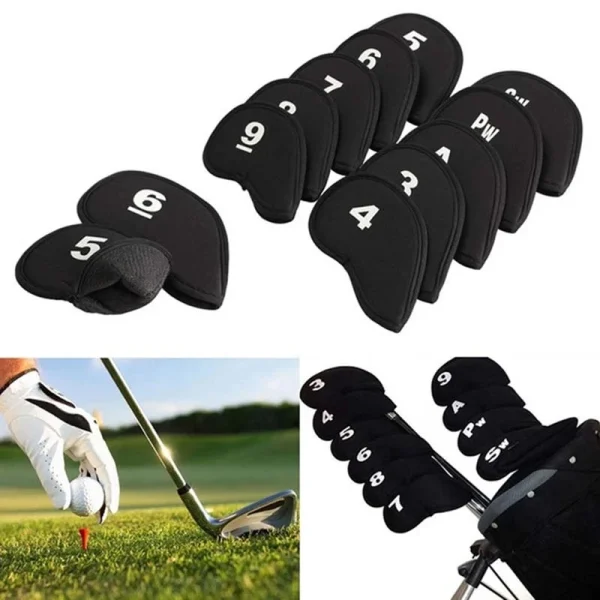 10Pcs Portable Golf Club Iron Head Covers